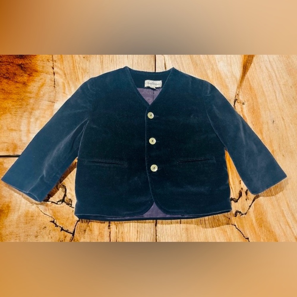 Saks Fifth Avenue Vintage Kids Size 2 Dark Navy Blazer Jacket